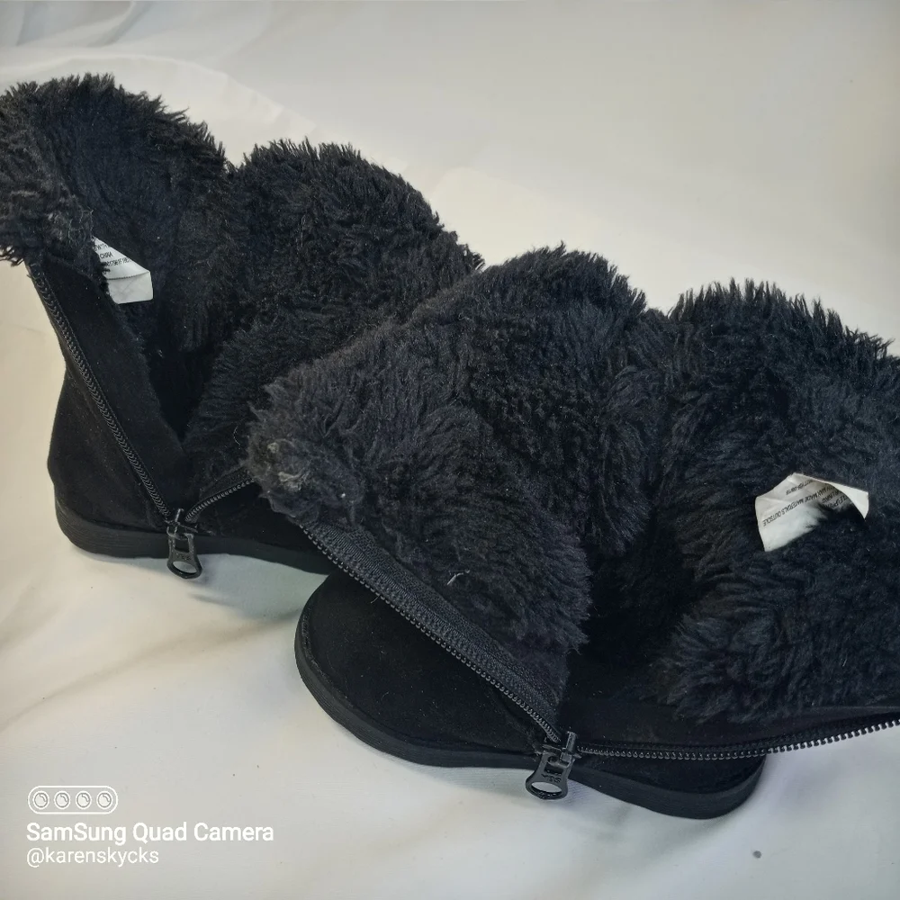 Cat & Jack Black Boots Kids Size 5